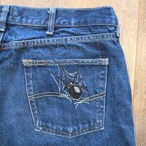 Custom Embroidered Spider Jorts